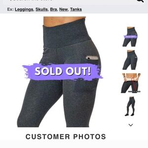 CVG Fleece Gray Leggings LARGE